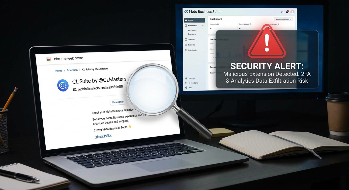 ส่วนขยาย Chrome ที่เป็นอันตรายขโมยรหัส 2FA ของ Facebook Business Manager และข้อมูลเชิงวิเคราะห์