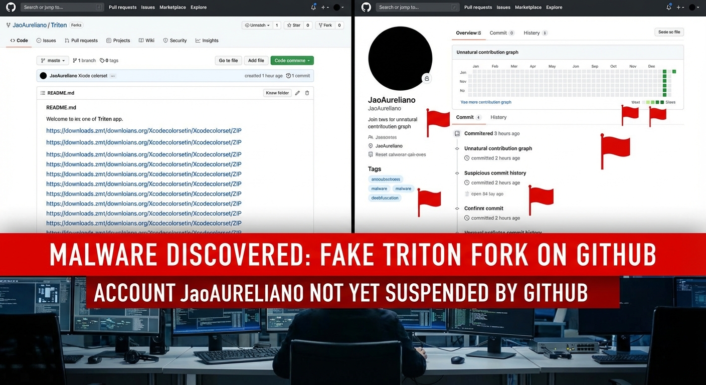 มัลแวร์แพร่กระจายหนักจากแอป Triton ปลอมบน GitHub