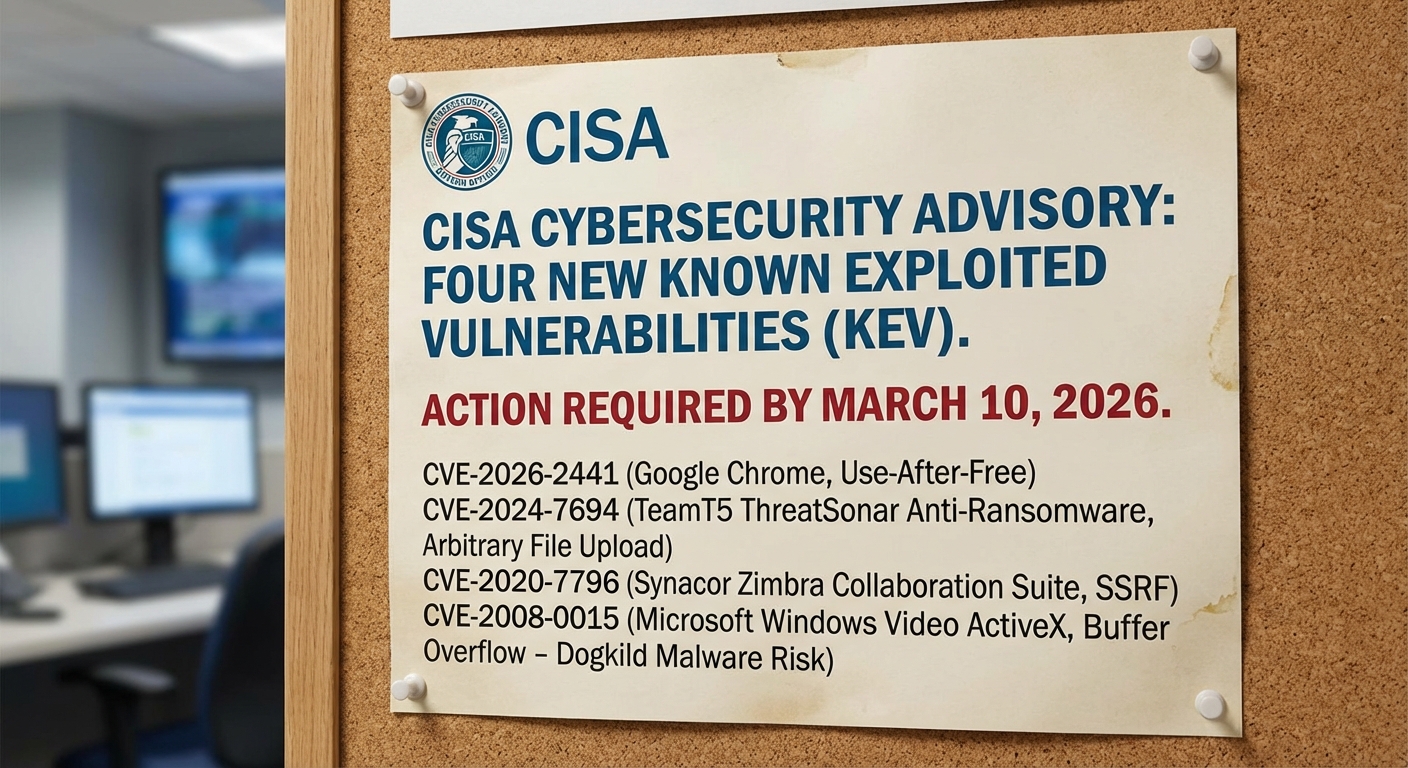 CISA แจ้งเตือน 4 ช่องโหว่ความปลอดภัยที่ถูกโจมตีอยู่ในปัจจุบันในการอัปเดต KEV ล่าสุด