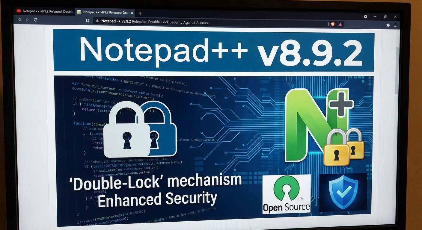 Notepad++ v8.9.2 เปิดตัวพร้อมกลไกการอัปเดต ‘Double-Lock’ หลังถูกแฮกครั้งล่าสุด