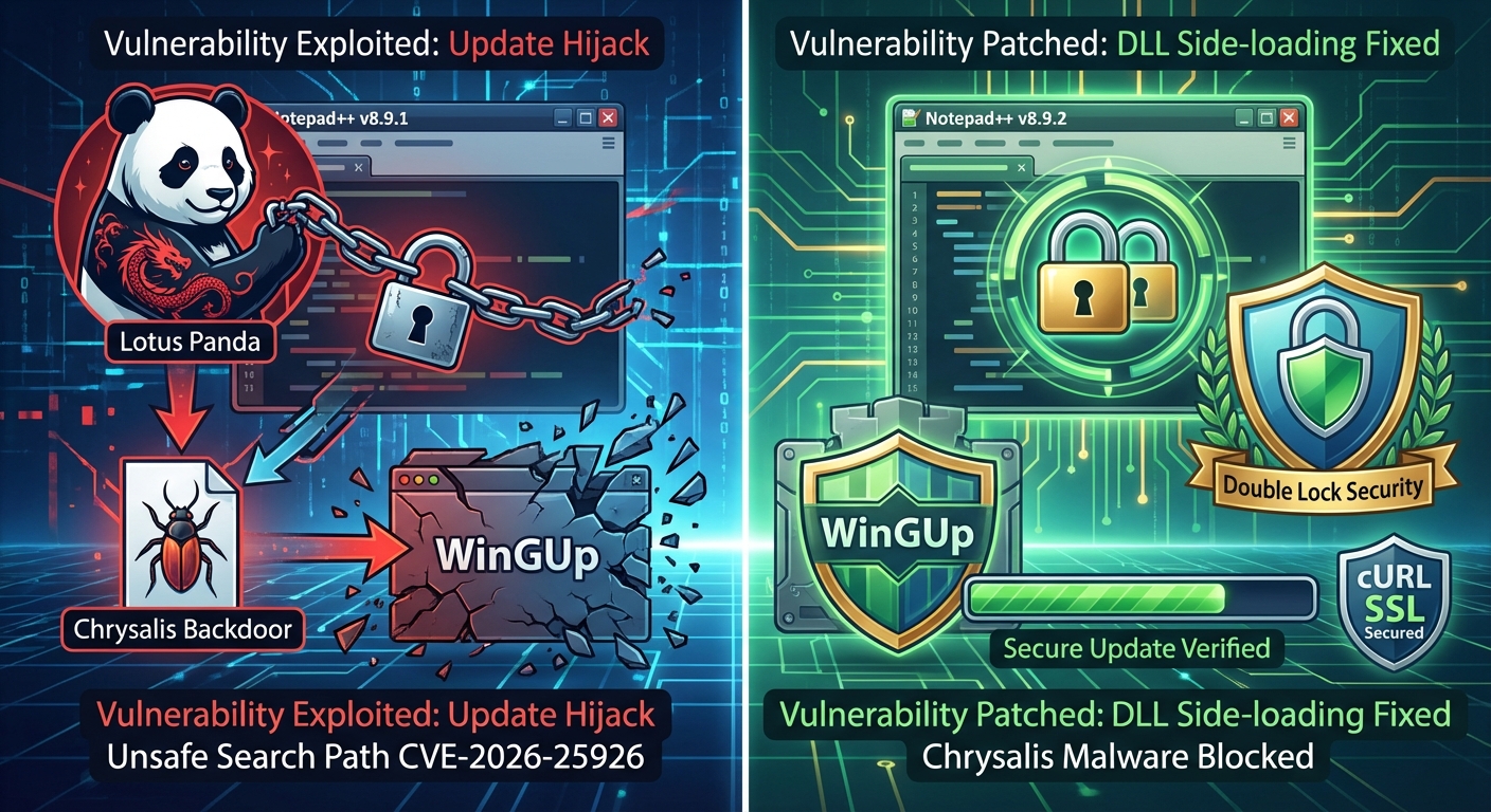 Notepad++ แก้ไขกลไกการอัปเดตที่ถูกไฮแจ็กเพื่อส่งมัลแวร์แบบกำหนดเป้าหมาย